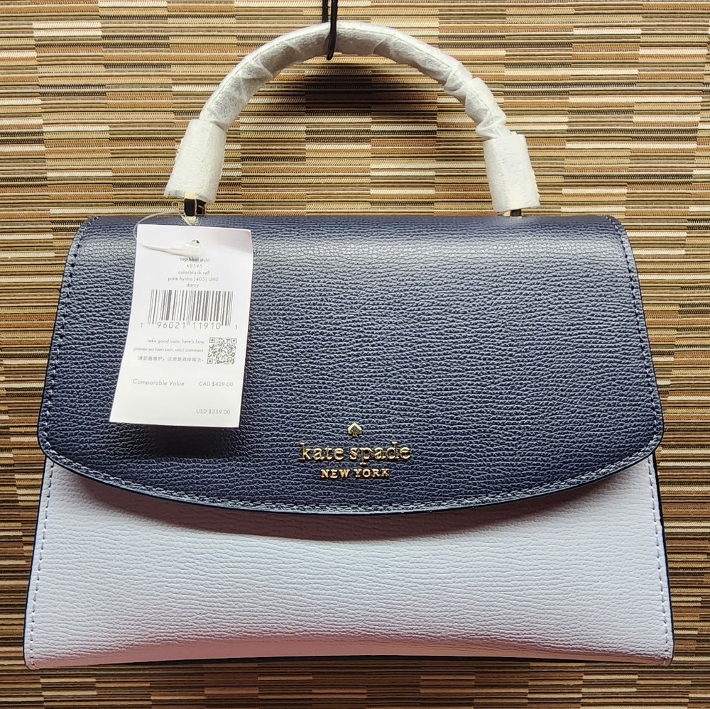 Kate Spade Blue and White Satchel